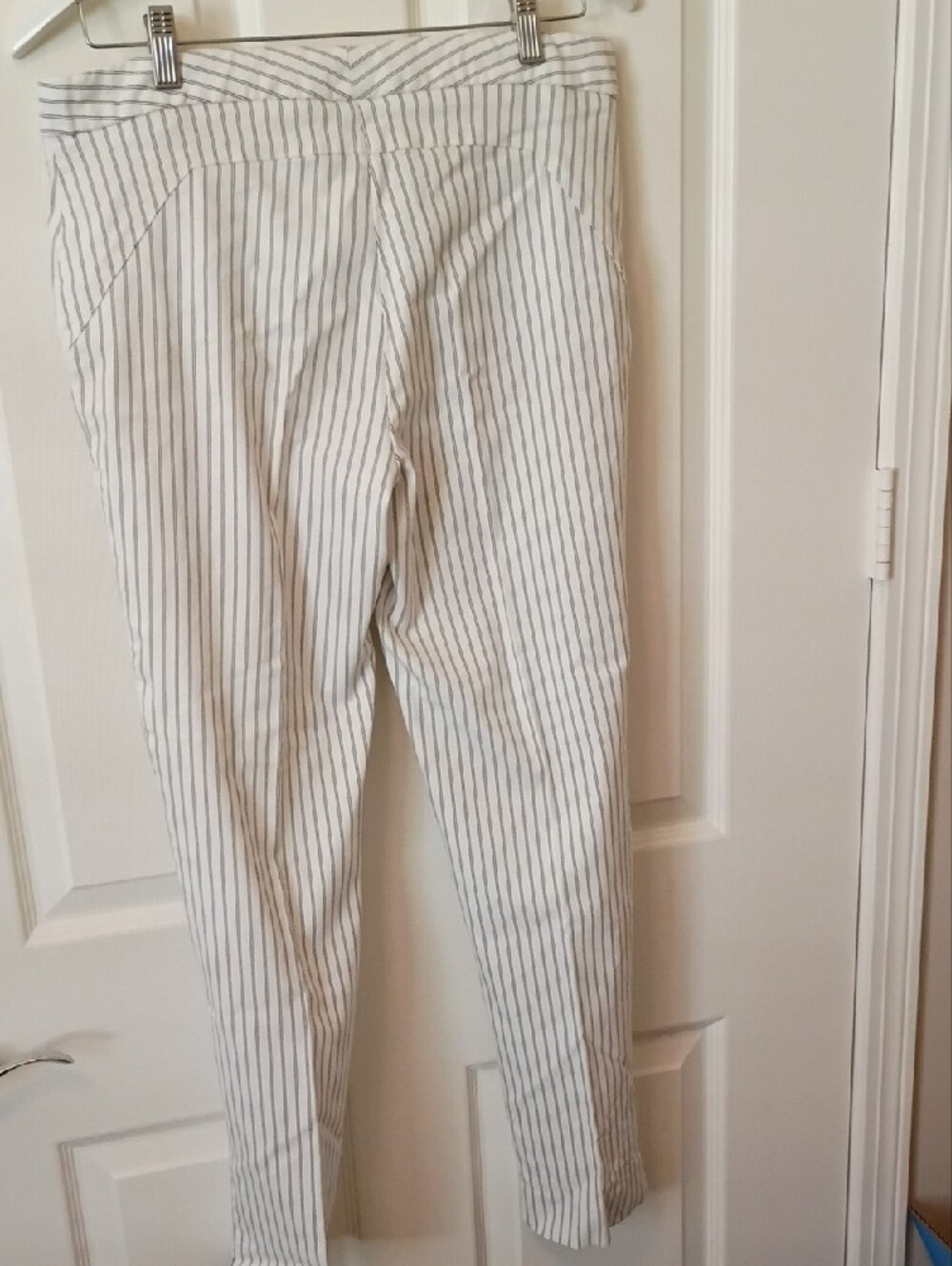 Calvin Klein White Pants with  Pinstripes Size 12 - Picture 5 of 6